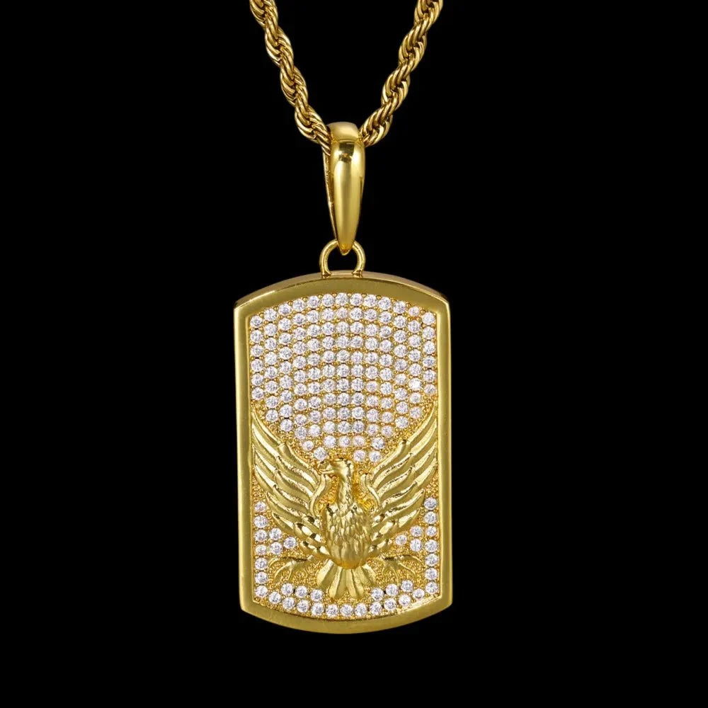 Bald Eagle Solid Dog Tag Custom Photo Pendant - 25mm