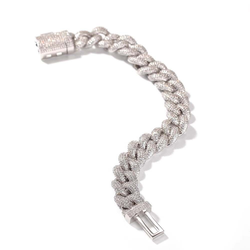 Bubble Diamond Cuban Ice Bracelet - 15mm