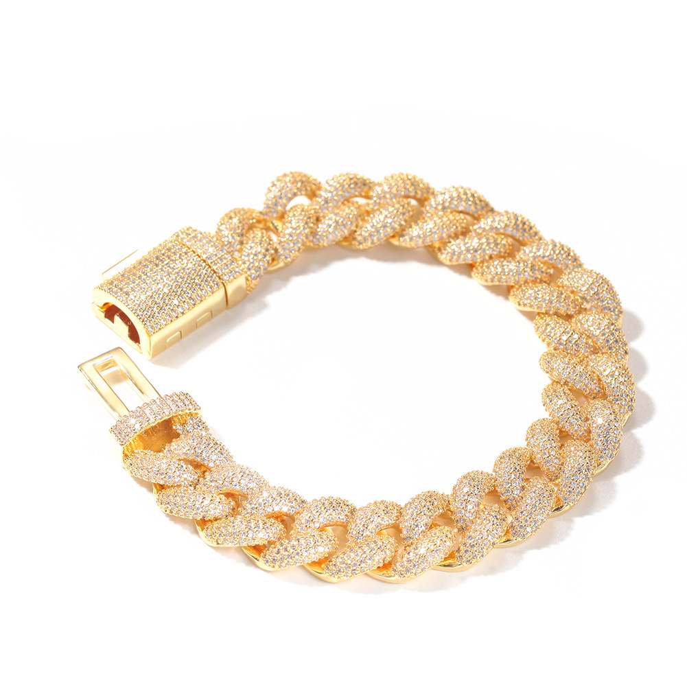 Bubble Diamond Cuban Ice Bracelet - 15mm
