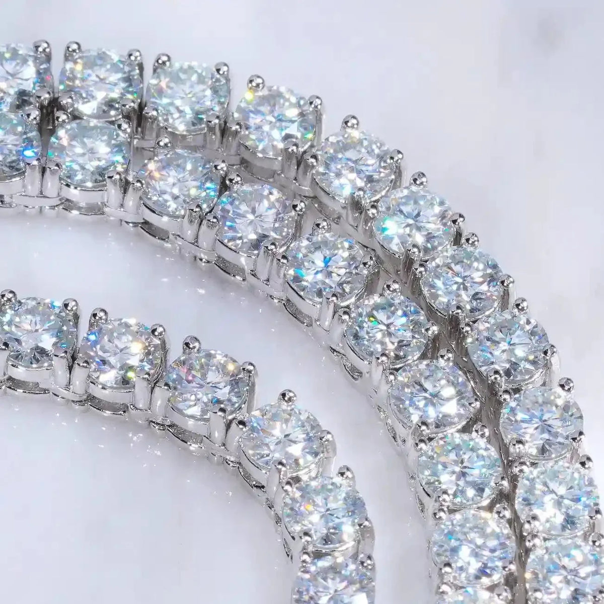 Bundle 19MM 2-Row Prong Cuban + 5MM Tennis in White Gold