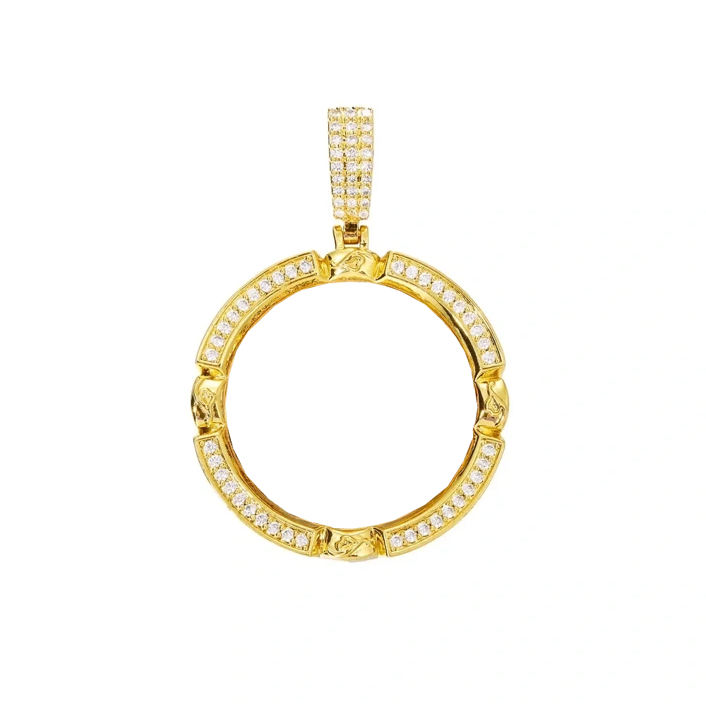 Classic Engraved Memory Photo Round Pendant - 38mm