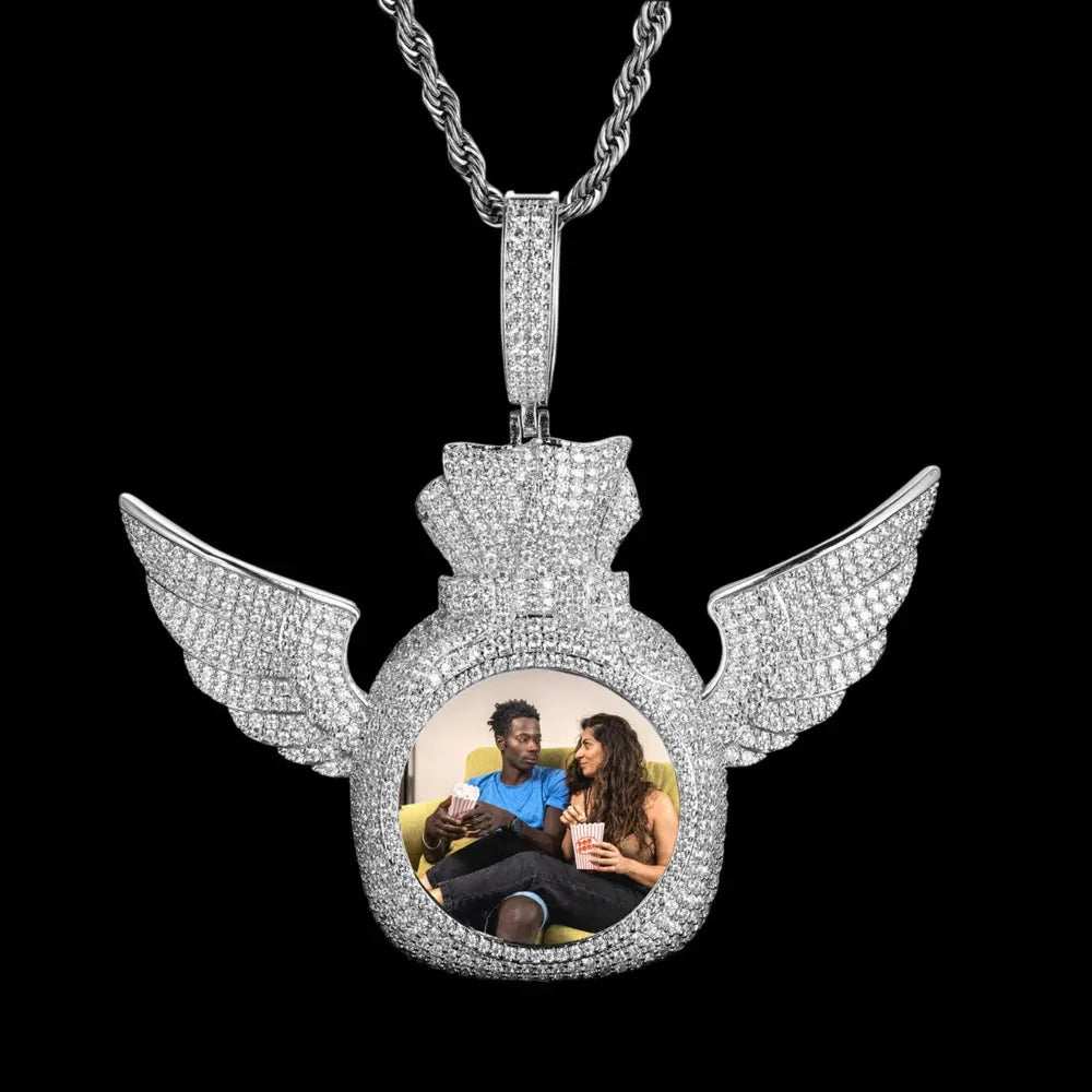 Creative Money Bag Memory Photo Pendant - 75mm