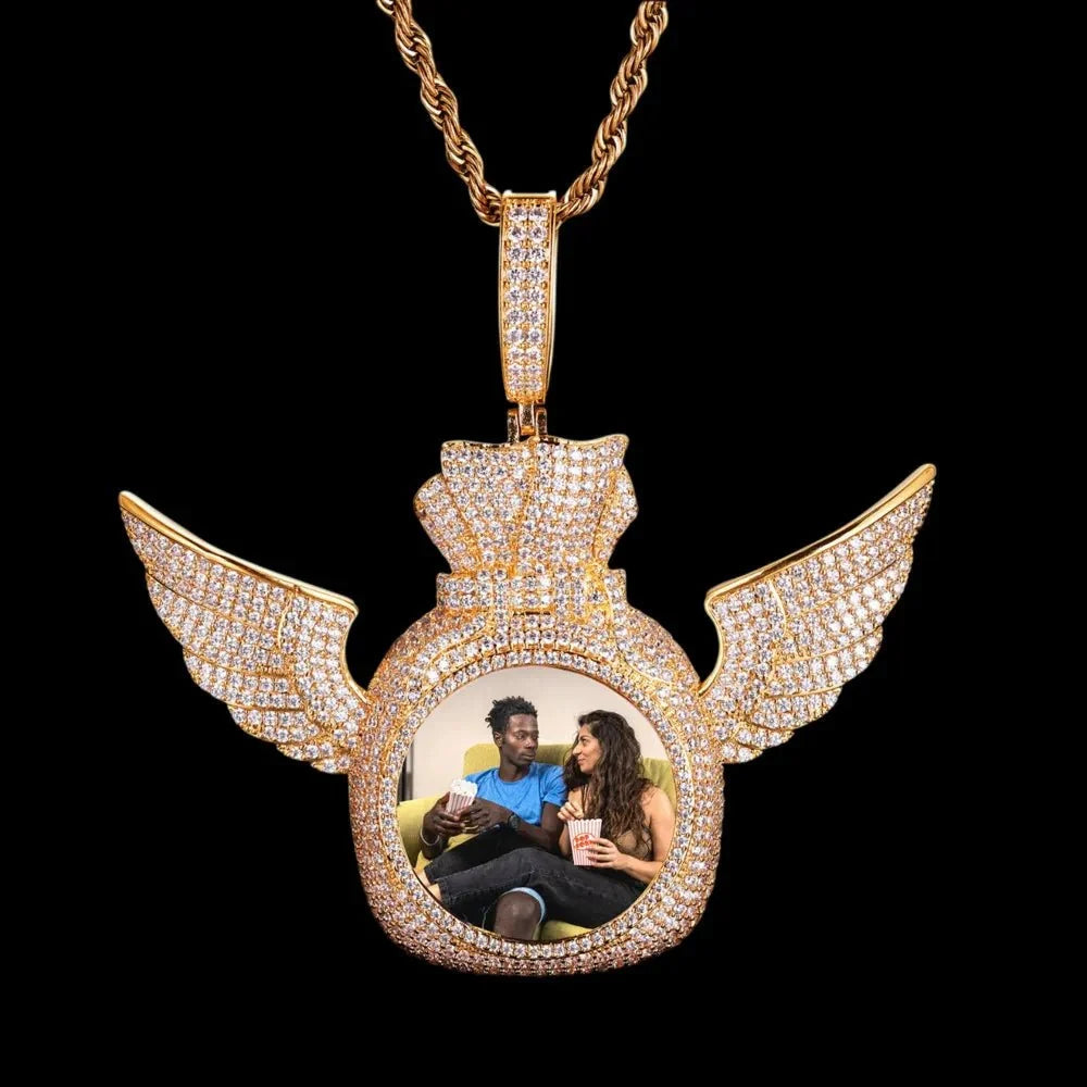 Creative Money Bag Memory Photo Pendant - 75mm