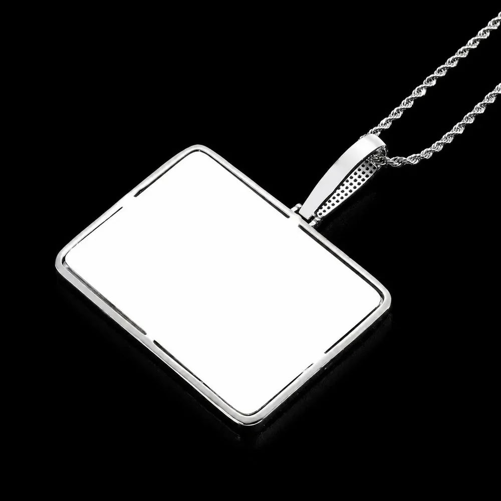 Custom 3D Letter Medium Rectangular Pendant – 57mm