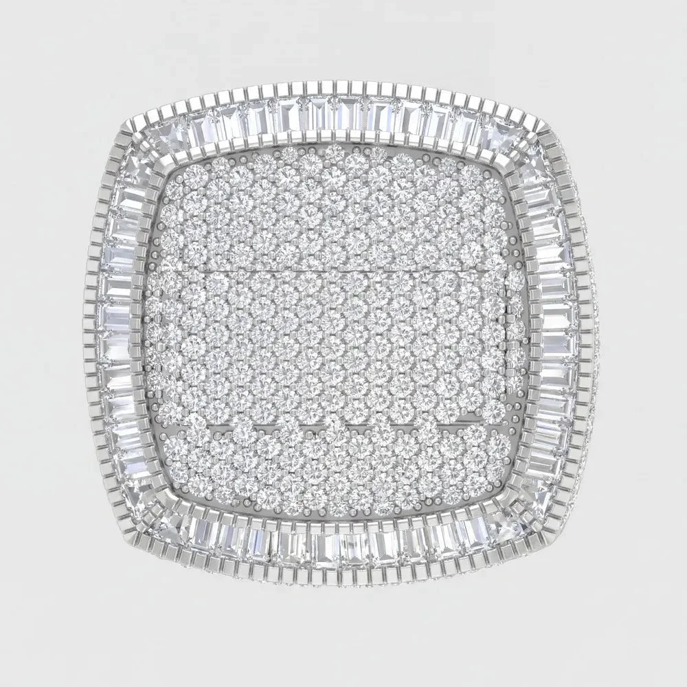 Custom Diamond 3D Iced-Out Letter Ring – 28mm