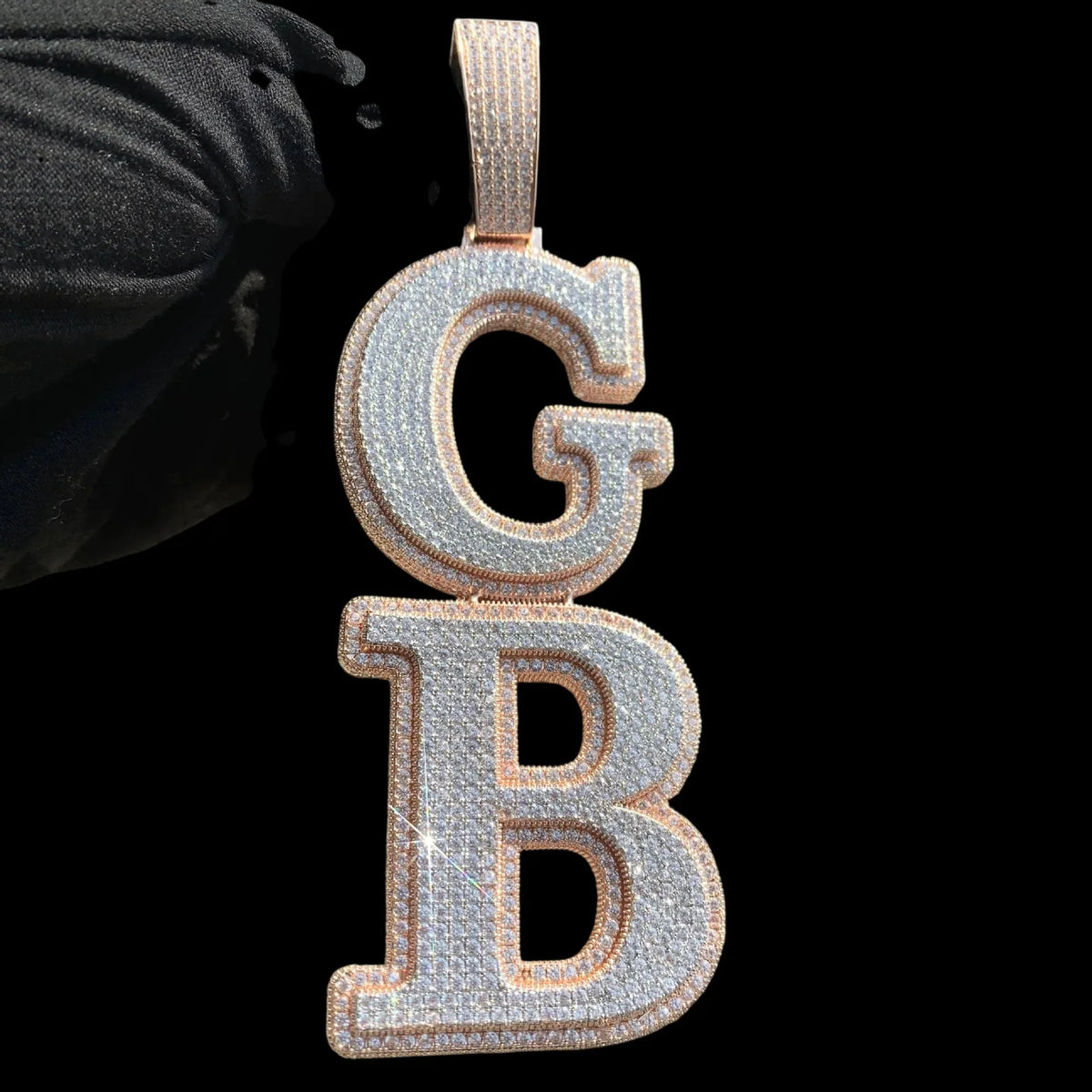 Custom Double-Layer Vertical-Split Letter Pendant