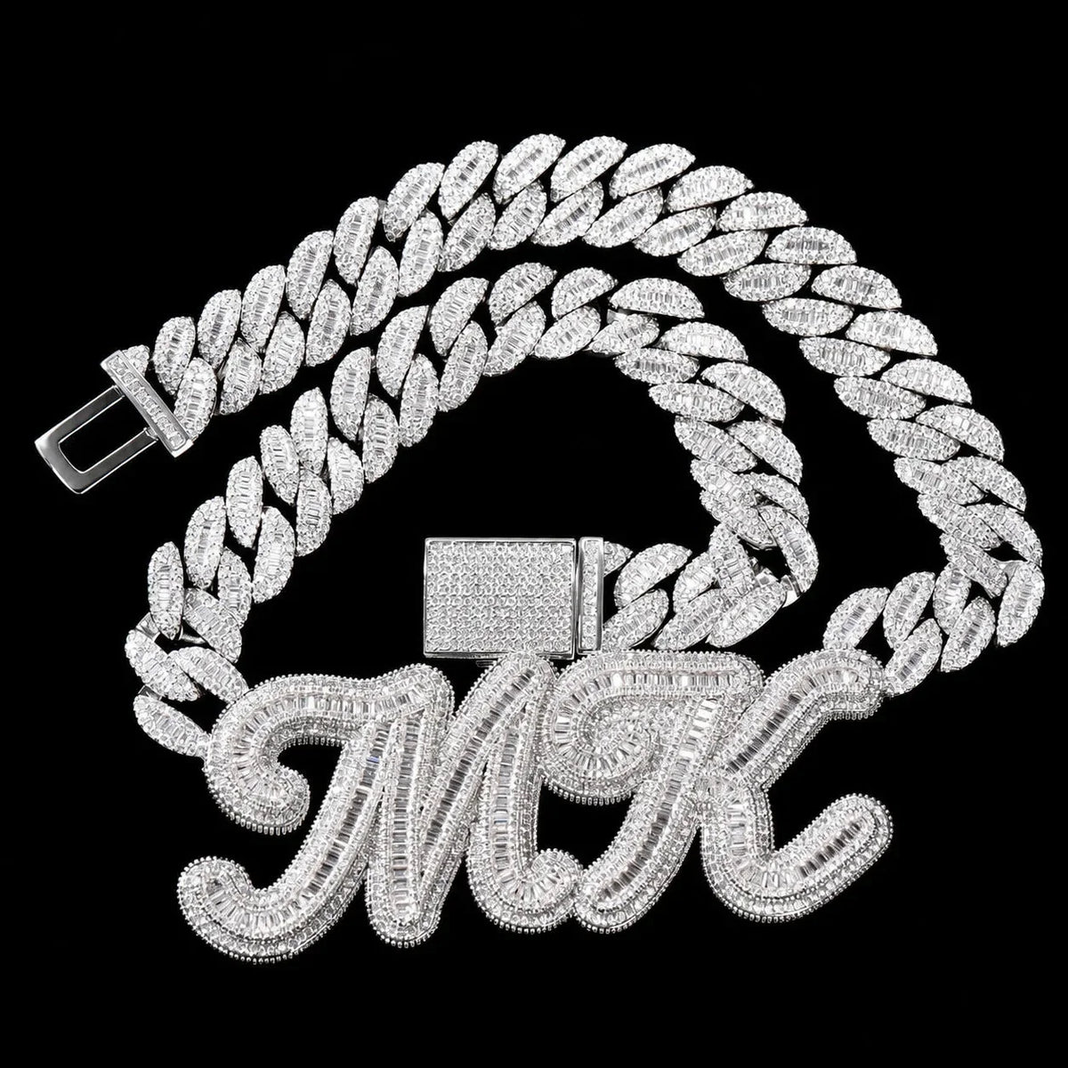 Custom Letter Miami Iced-Out Cuban Chain - 20mm
