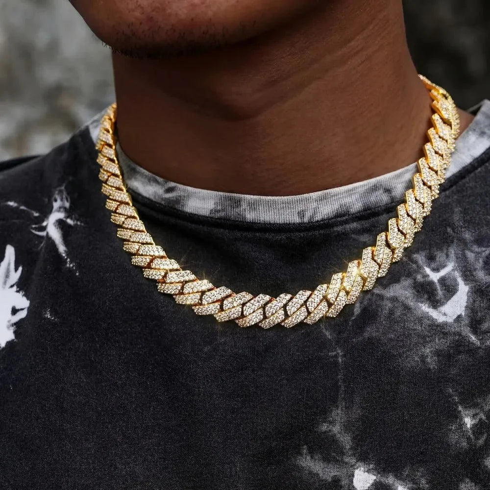 Diamond Prong Iced Cuban Link Chain