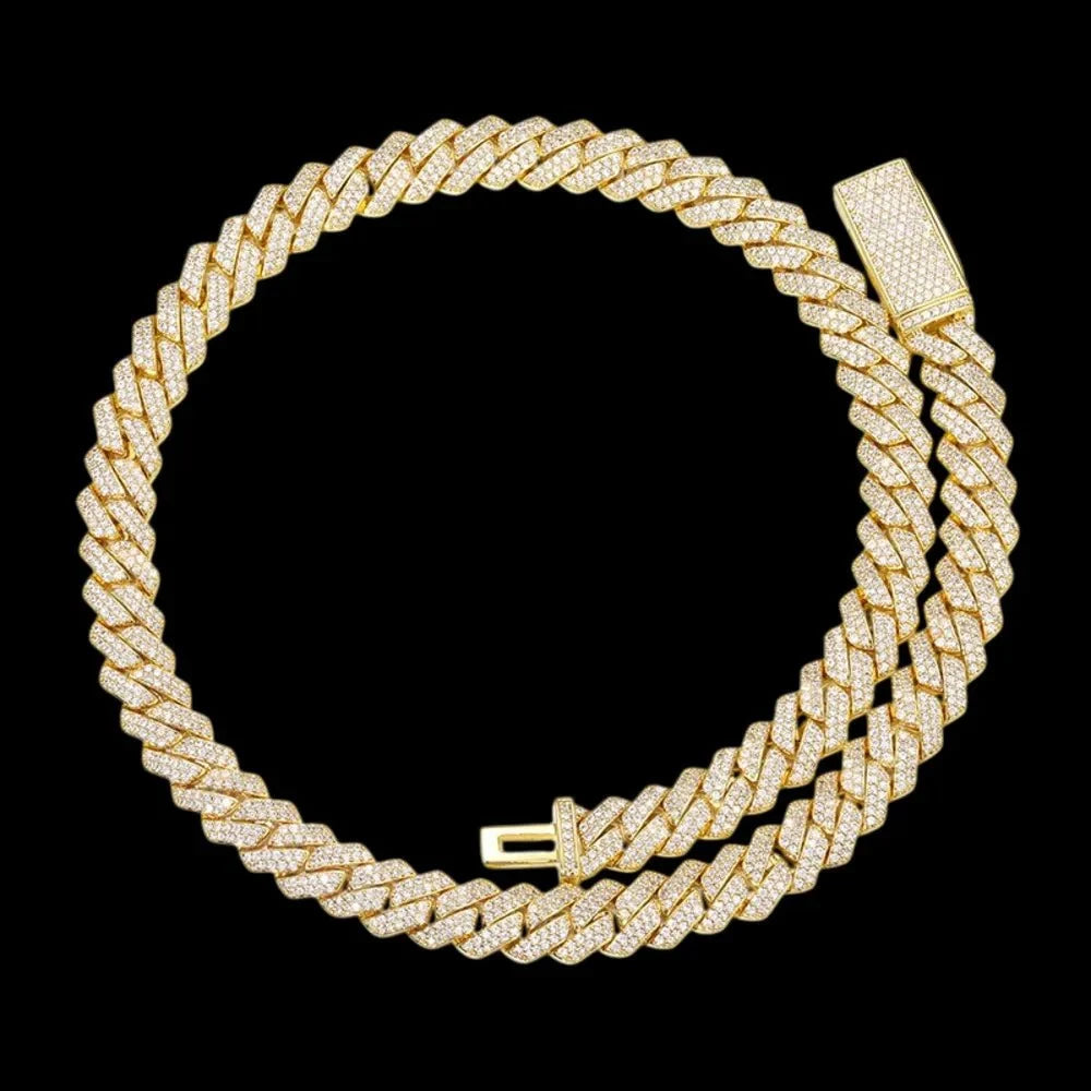 Diamond Prong Iced Cuban Link Chain