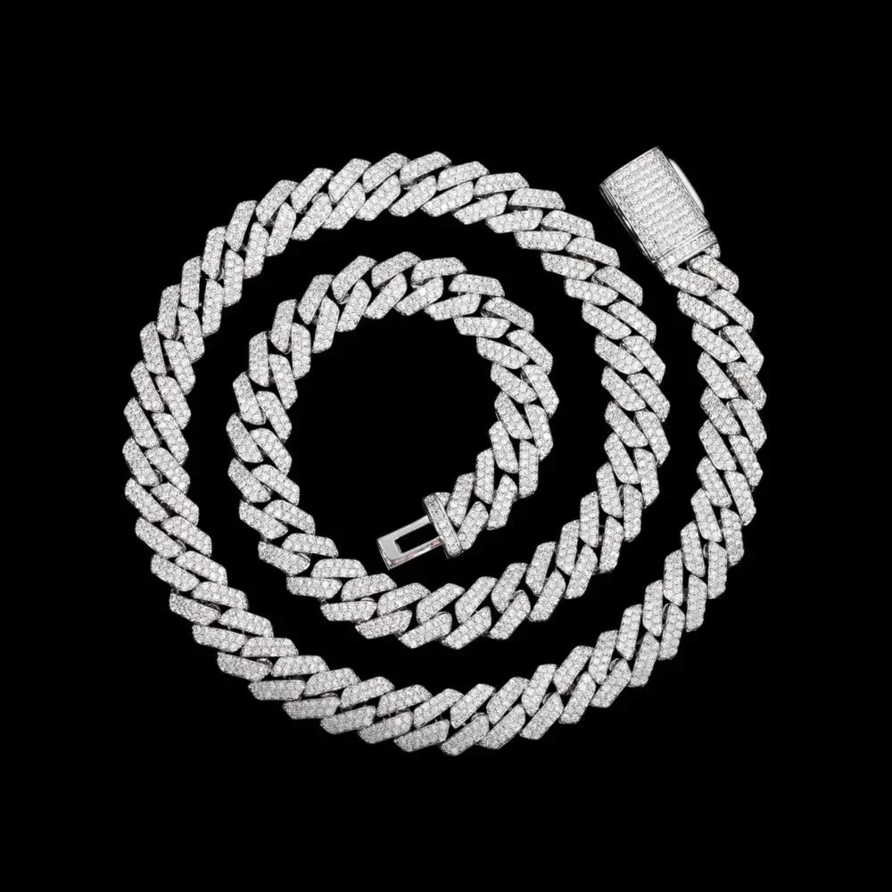 Diamond Prong Iced Cuban Link Chain