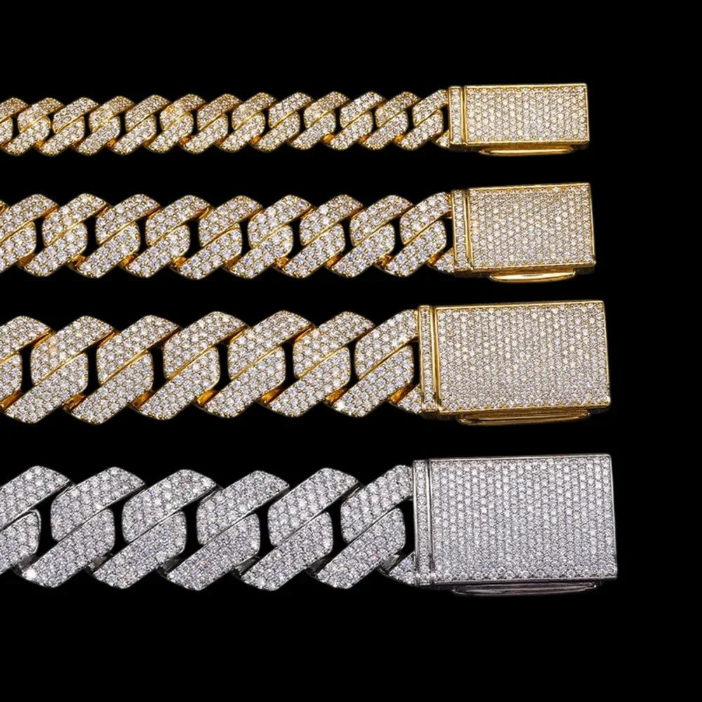 Diamond Prong Iced Cuban Link Chain