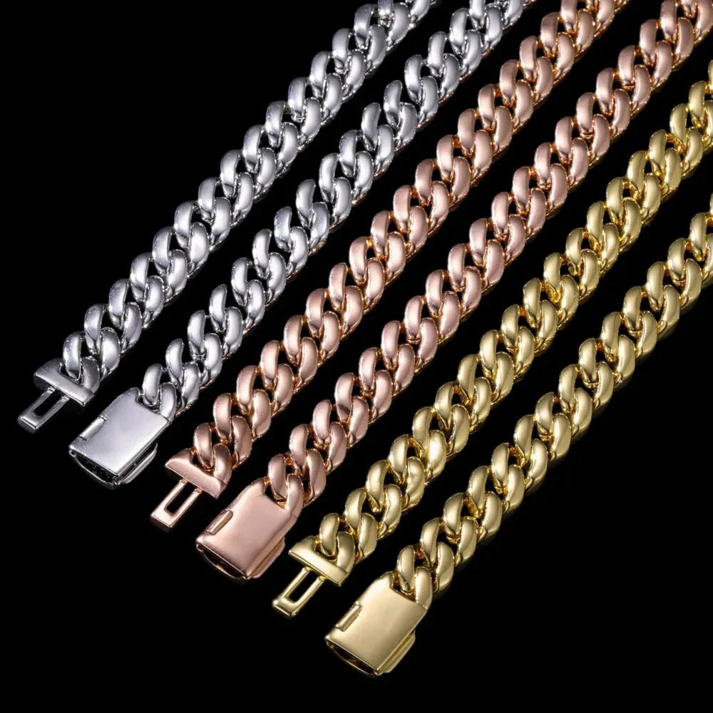 Diamond Prong Iced Cuban Link Chain - 8mm
