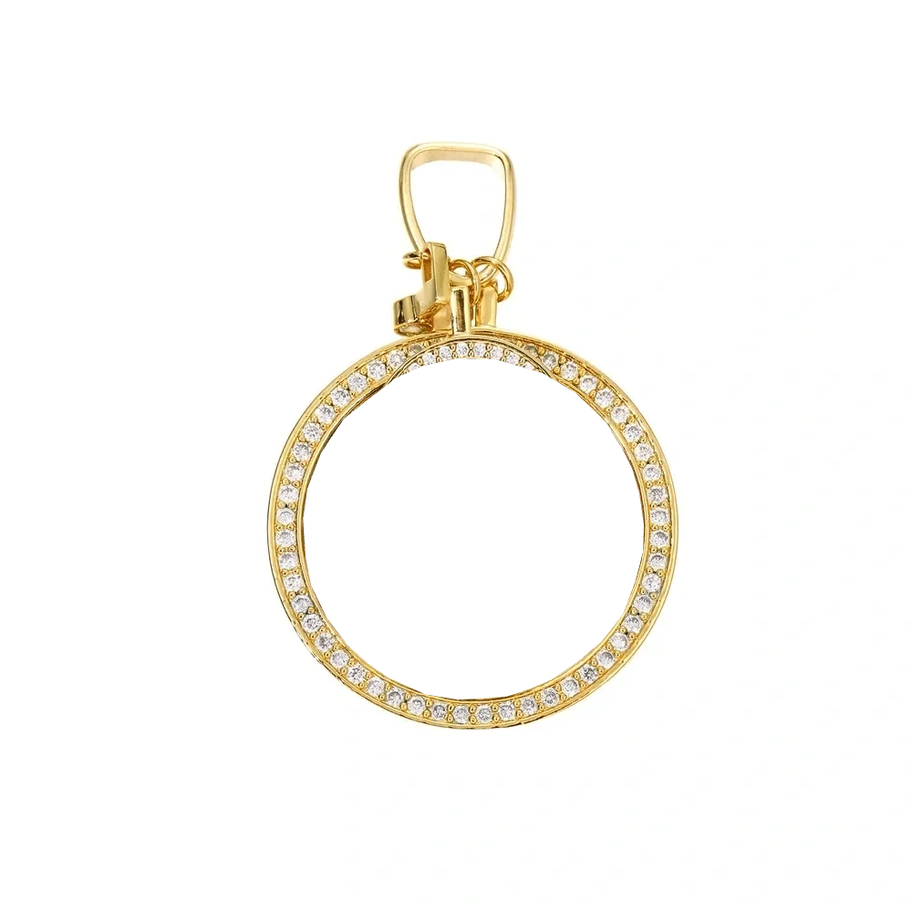 Double Photo Memory Custom Photo Size Round Pendant - 40mm