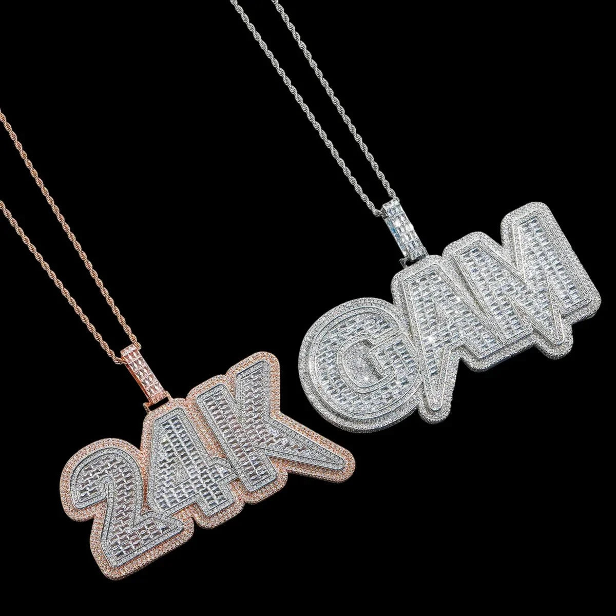 Fully Iced-Out Large Custom Letter Pendant