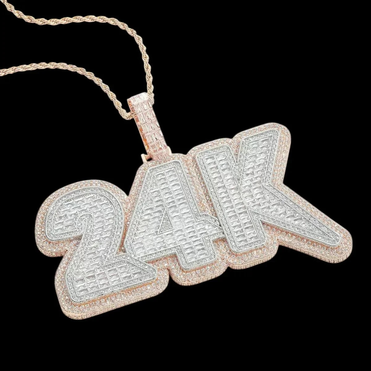 Fully Iced-Out Large Custom Letter Pendant