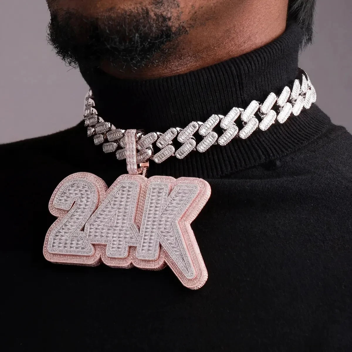 Fully Iced-Out Large Custom Letter Pendant