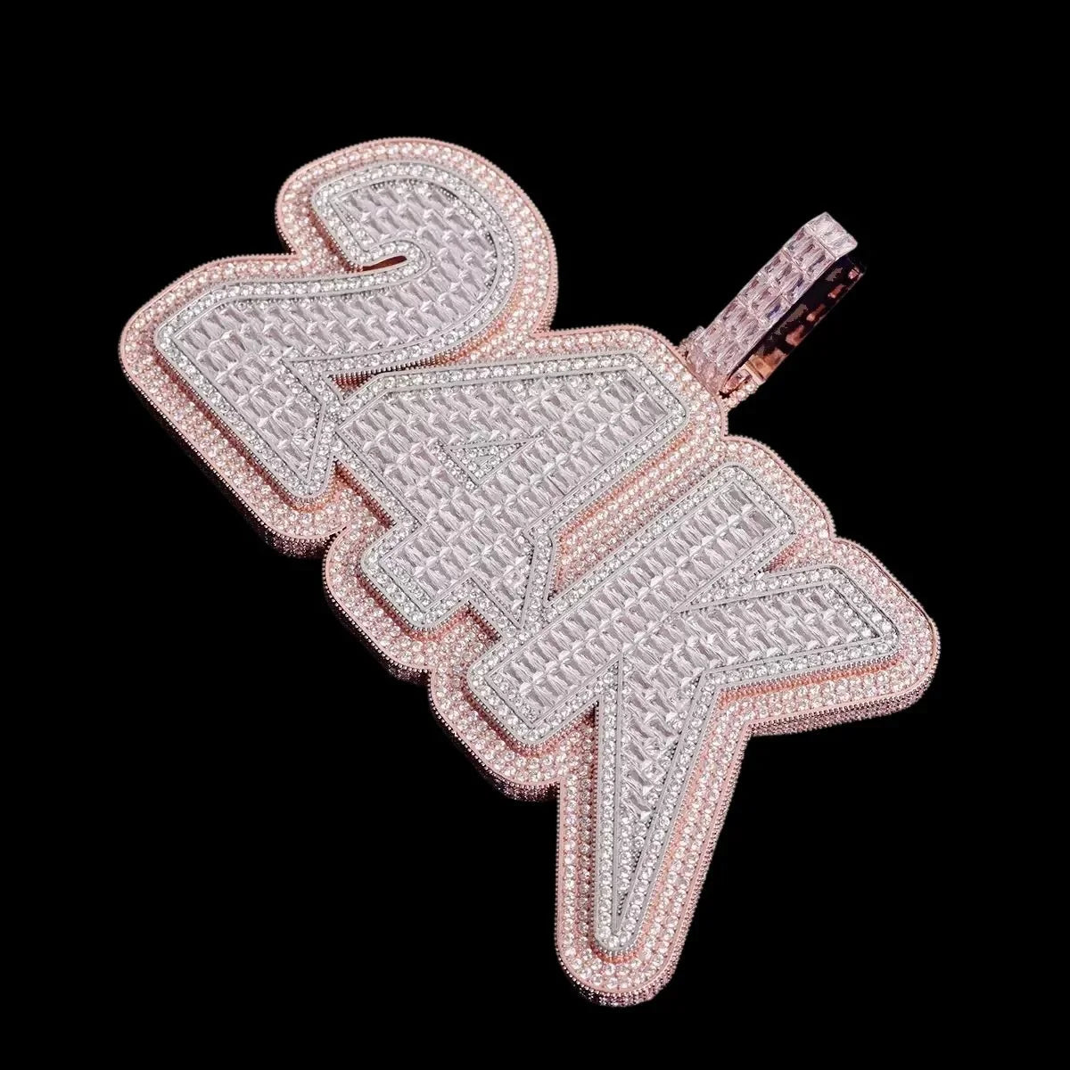 Fully Iced-Out Large Custom Letter Pendant