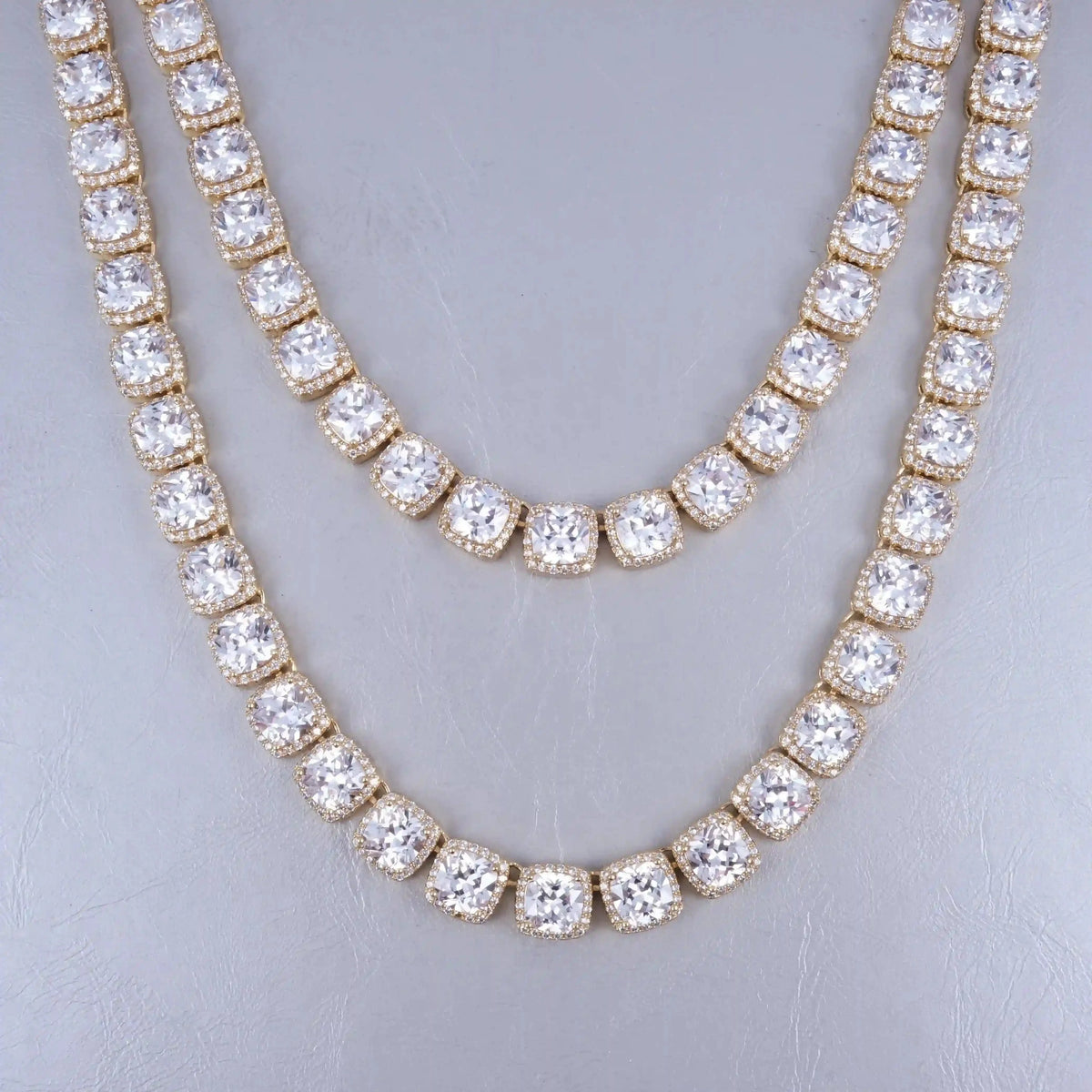Glacier Clustered Tennis Chain in 18K Gold