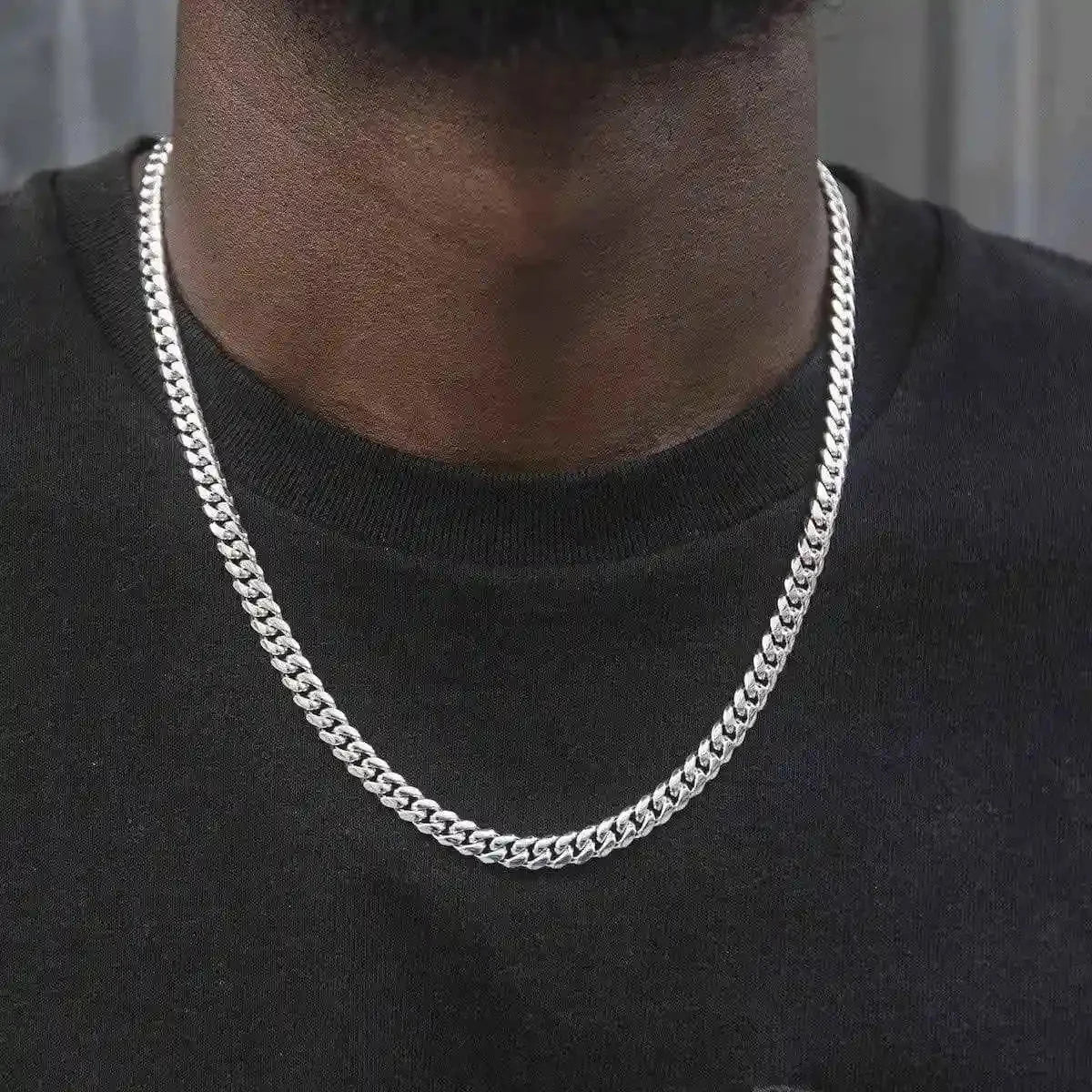 Cuban in White Gold - 6mm