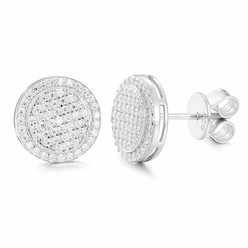 S925 & VVS Moissanite Stud Earring in 18k Gold