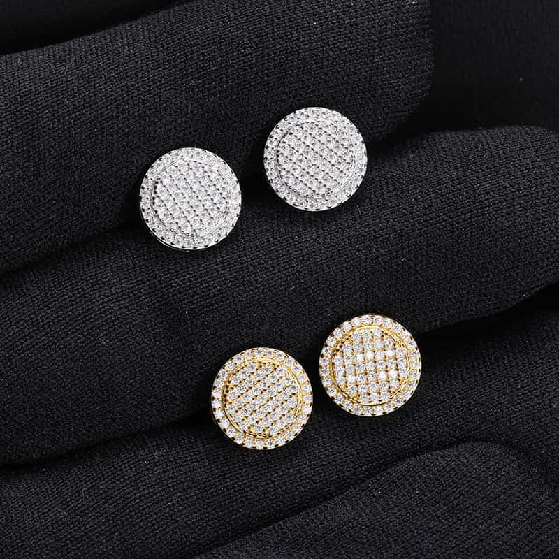 S925 & VVS Moissanite Stud Earring in 18k Gold