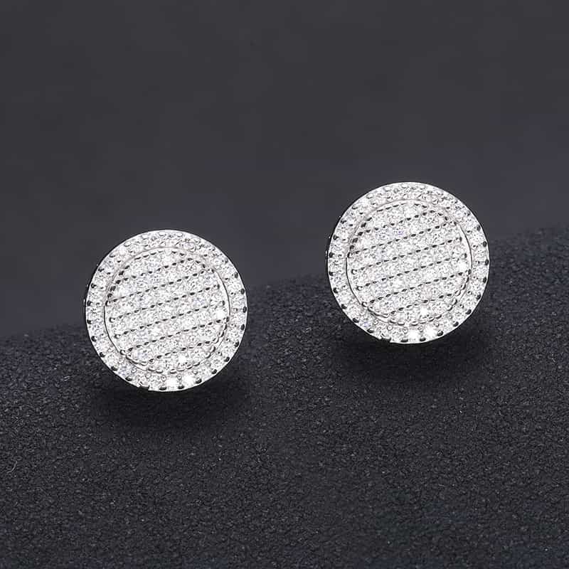 S925 & VVS Moissanite Stud Earring in 18k Gold