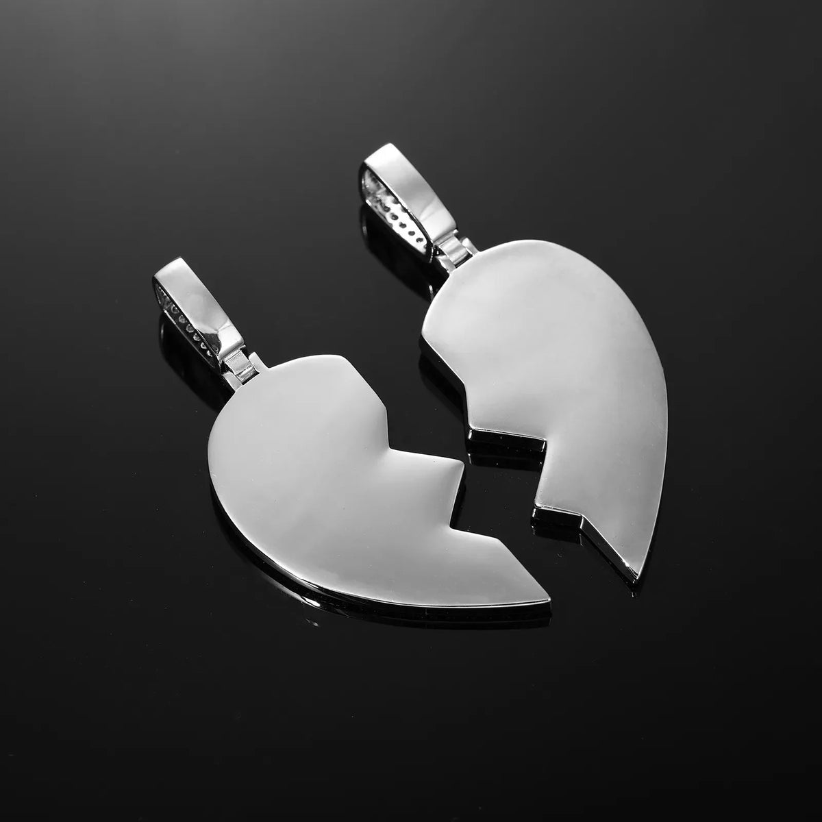 Heartbroken Heart Patchwork Memory Custom Photo Heart Pendant - 45mm