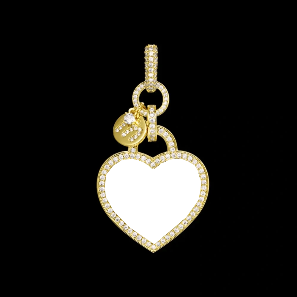 Heartfelt Love Custom Photo Heart Pendant - 35mm
