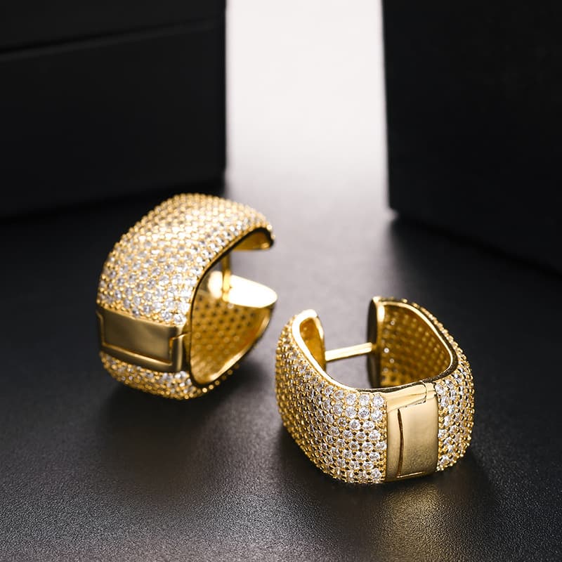 Inspired Micro-Pave Square Diamond EARINGS