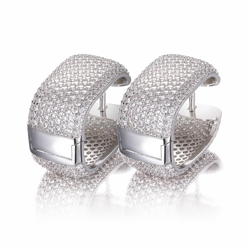 Inspired Micro-Pave Square Diamond EARINGS