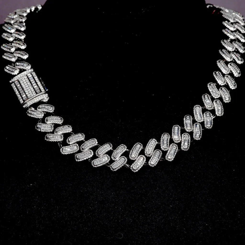 Iced Baguette Cuban Chain - 15mm
