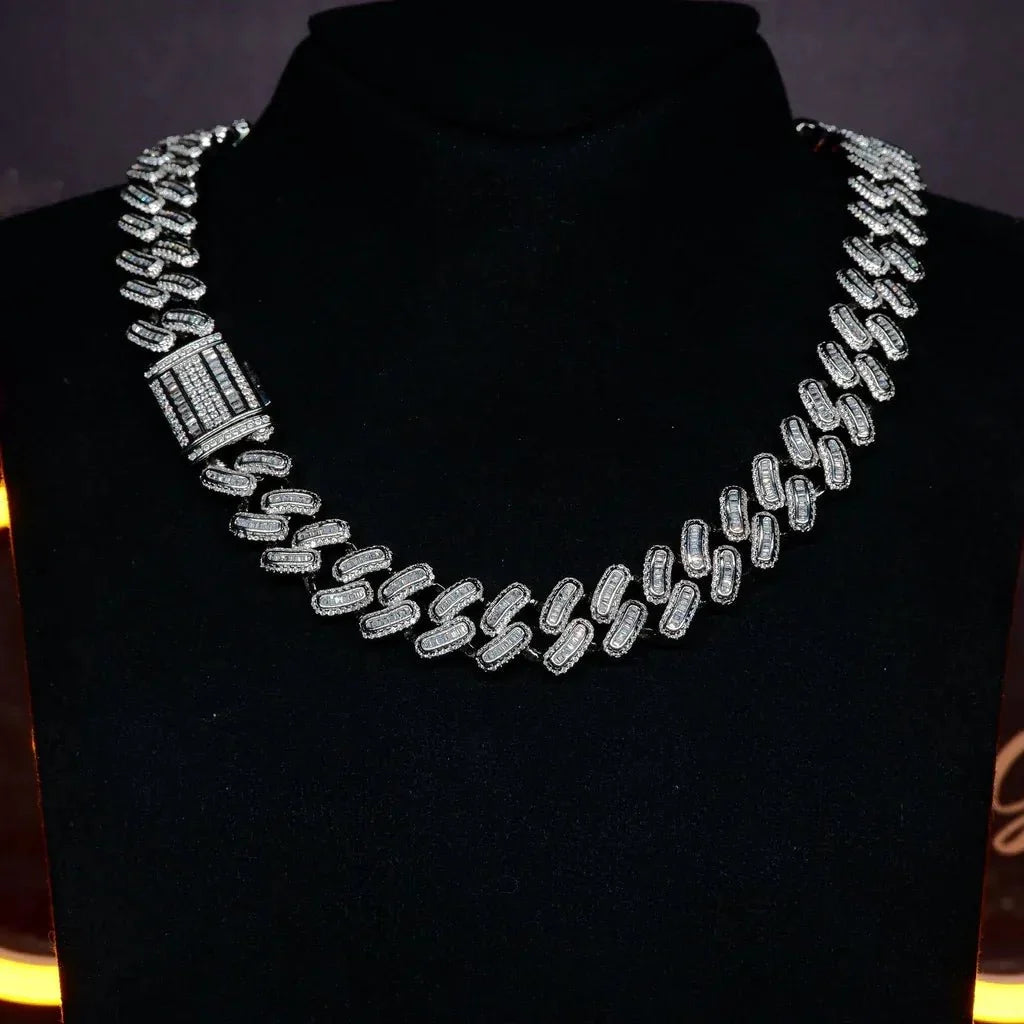 Iced Baguette Cuban Chain - 15mm