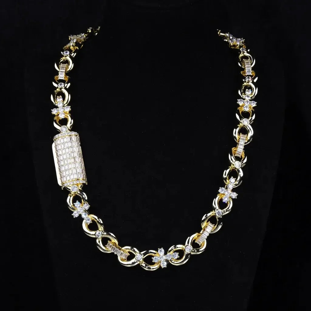 Iced Cross Link Chain - 14mm