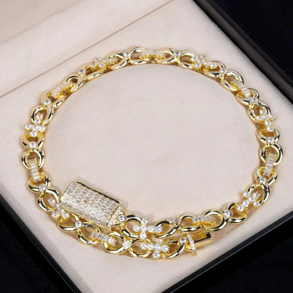 Iced Cross Link Chain - 14mm