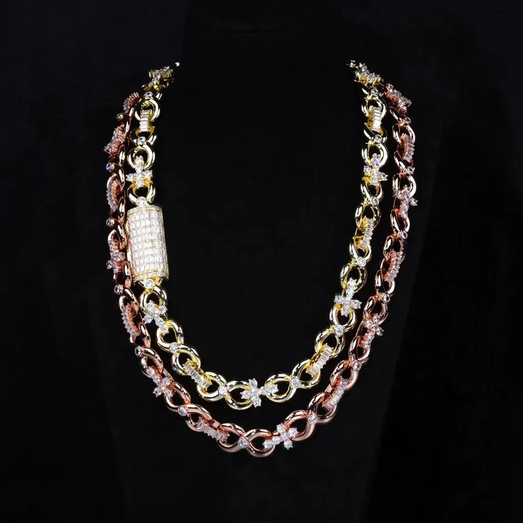 Iced Cross Link Chain - 14mm