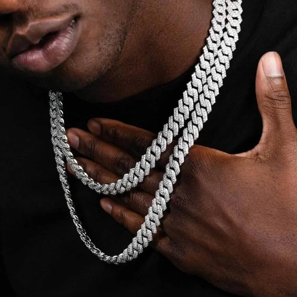Iced Out Diamond Cuban Link Chain - 16mm
