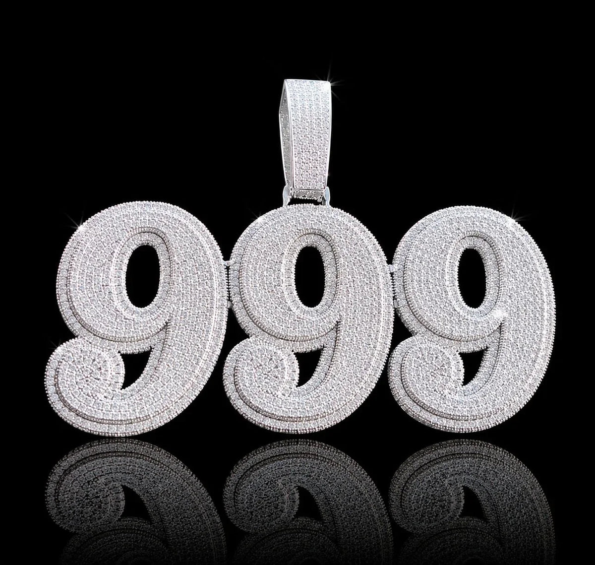 Iced-Out Double-Layer Custom Large Letter Pendant