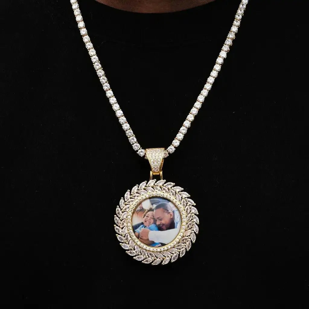 Large 3D Wheat Ear Custom Picture Pendant