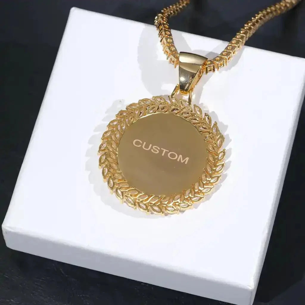 Large 3D Wheat Ear Custom Picture Pendant