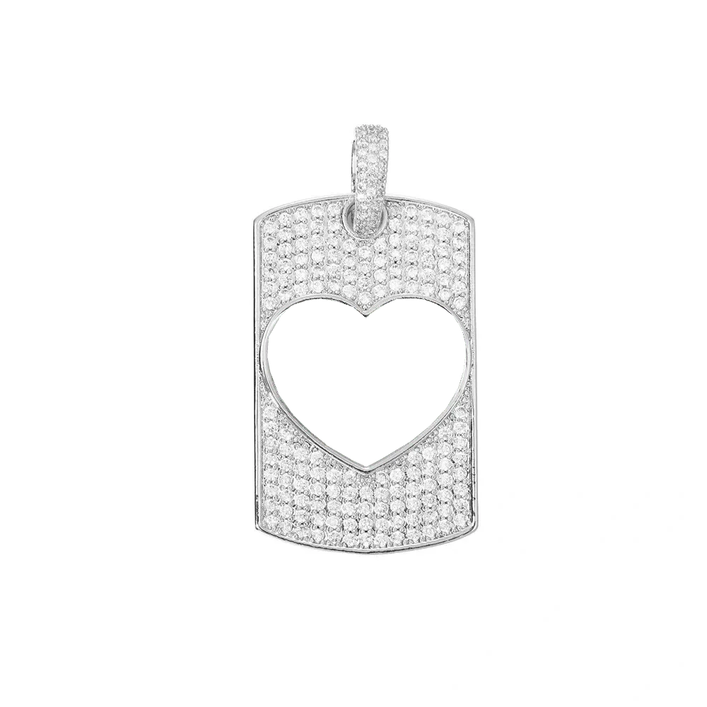 Love Memories Custom Photo Rectangular Pendant - 25mm
