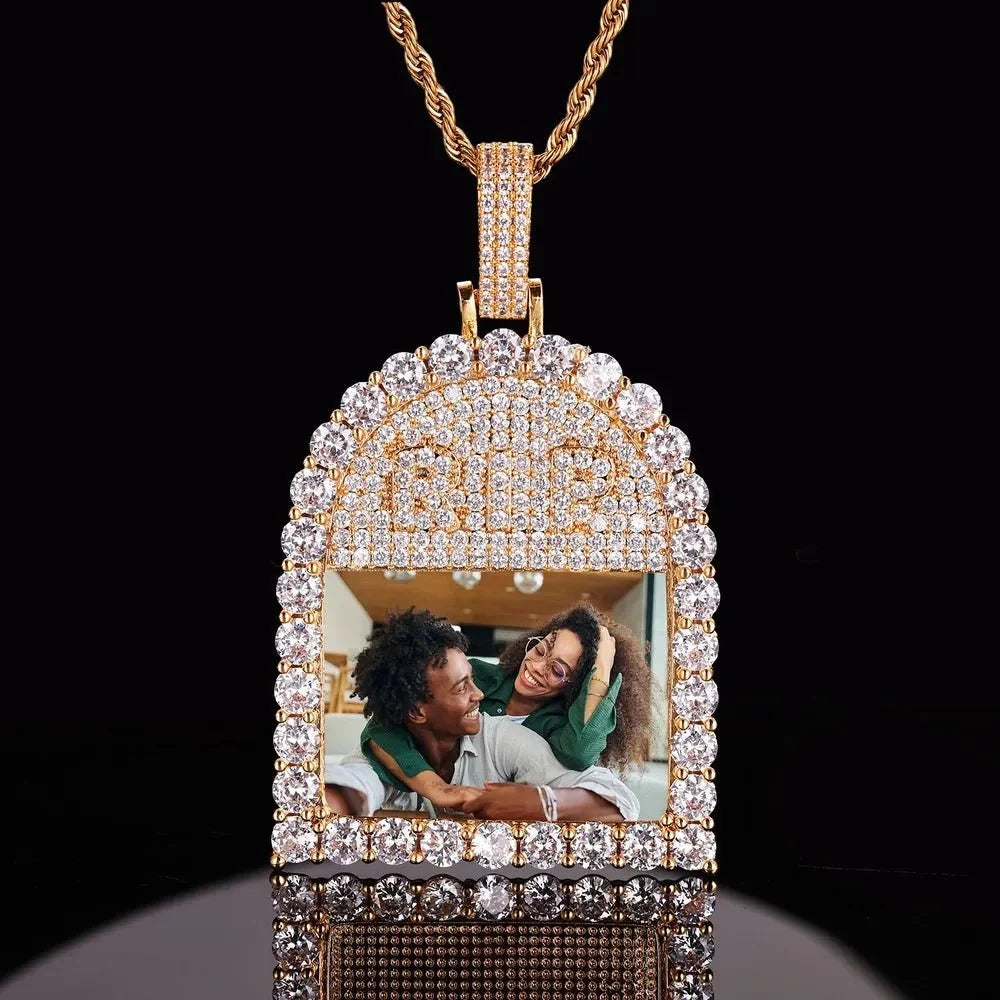 RIP Arch Memory Photo Frame Pendant - 52mm