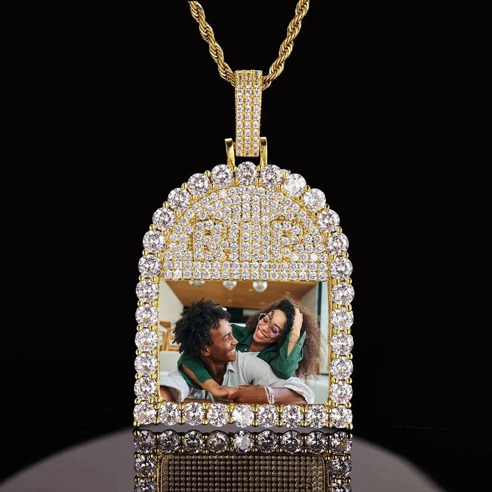 RIP Arch Memory Photo Frame Pendant - 52mm