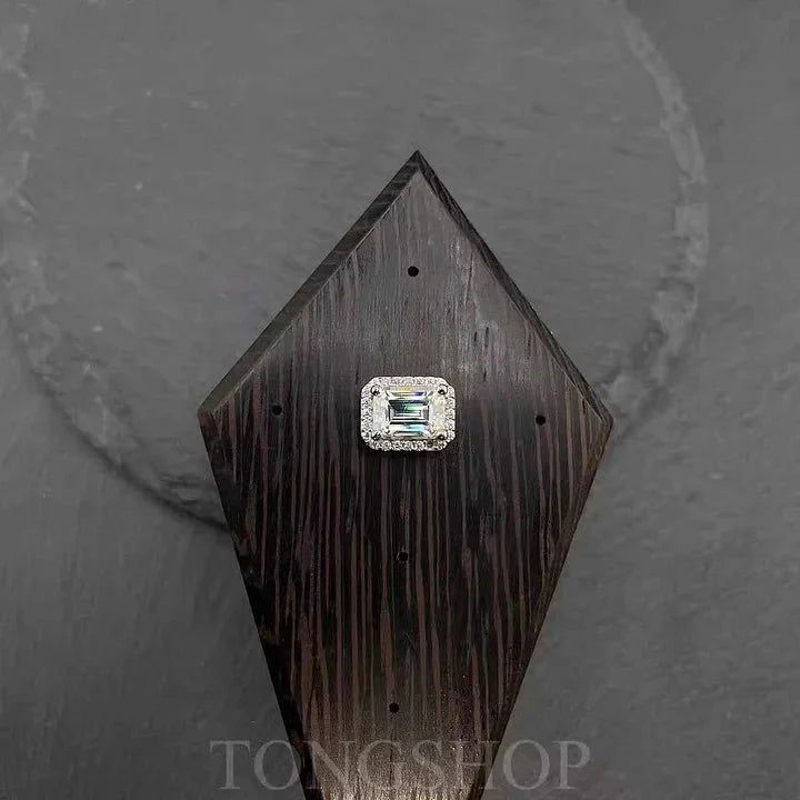 S925 VVS Moissanite T Square Earrings