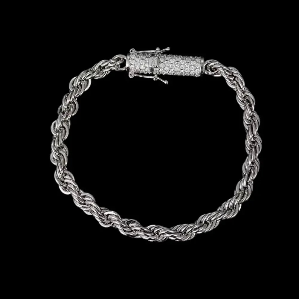 VVS Moissanite Rope Bracelet - 6mm