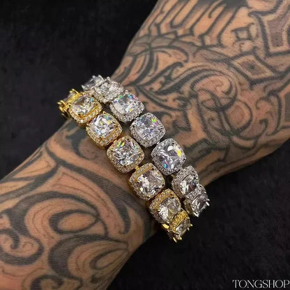 12Mm Glacier Clustered Tennis Bracelet