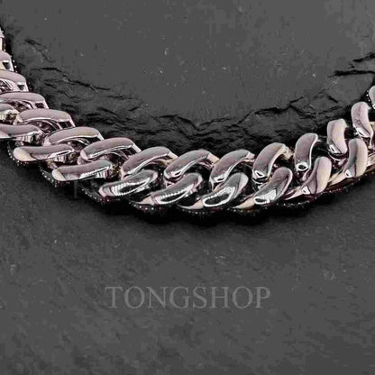 15MM Full Diamond Cuban Chain Bracelet