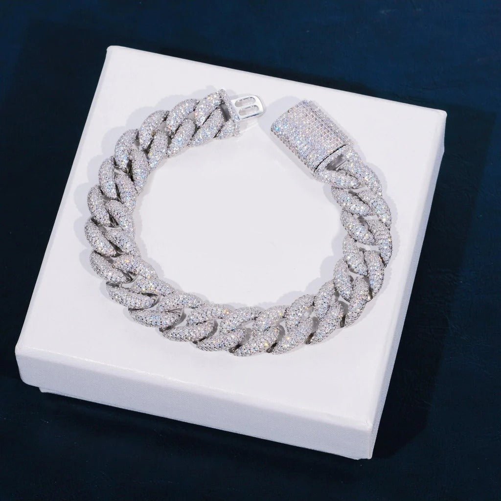 5-Row Iced Cuban Bracelet - 15mm