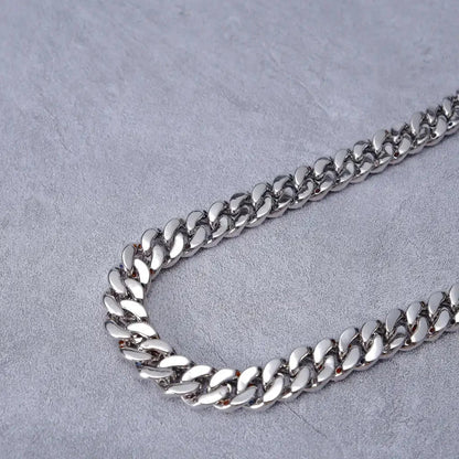 18k White Gold Blue Iced Cuban Chain - 13mm