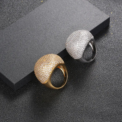 18K Gold Plated Men's Zircon Ring