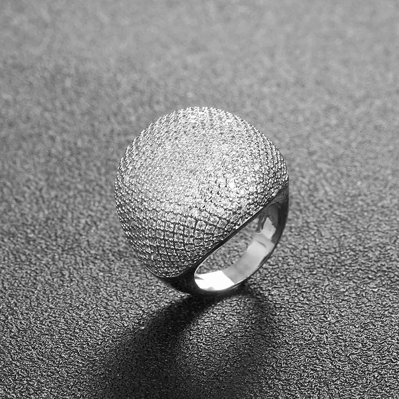 18K Gold Plated Men's Zircon Ring